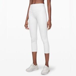 Lululemon All The Right Places Crop Legging 23" in White Size 8